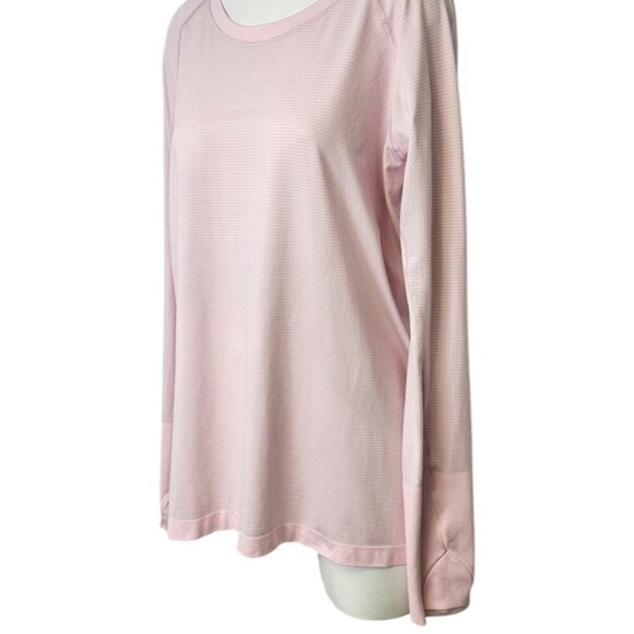 Lululemon Womens Swiftly Tech Long Sleeve 2.0 Pink, Thumbholes, Light, Size 14 - Picture 9 of 9